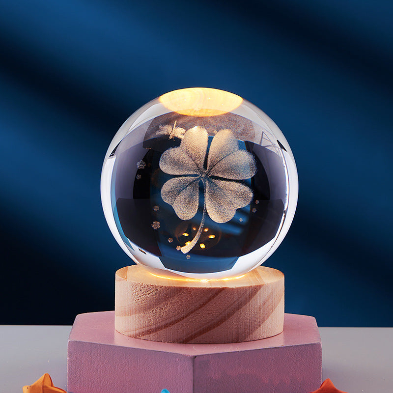 Zavyna™ – A Universe Inside Glass | 3D Illuminated Crystal Sphere