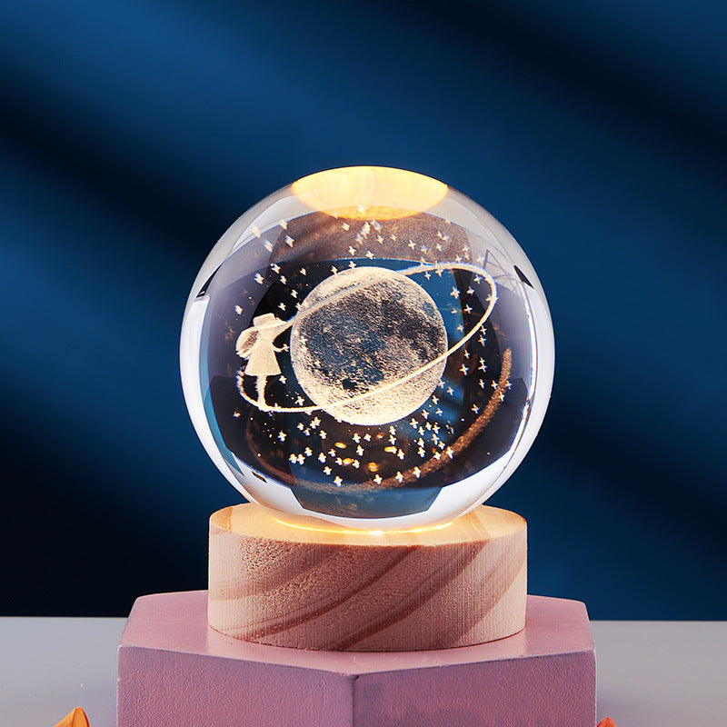 Zavyna™ – A Universe Inside Glass | 3D Illuminated Crystal Sphere